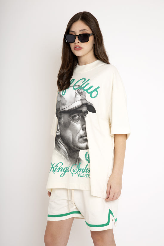 Kings Golf Club Face T-shirt - Off-White