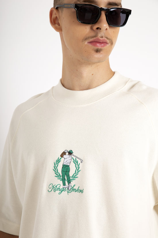 Kings Oversized Golf Club Gros-grain T-shirt - Off-White