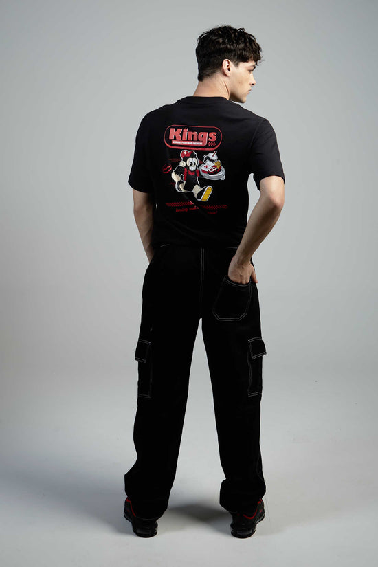 Kings Burger Graphic Tee – Black