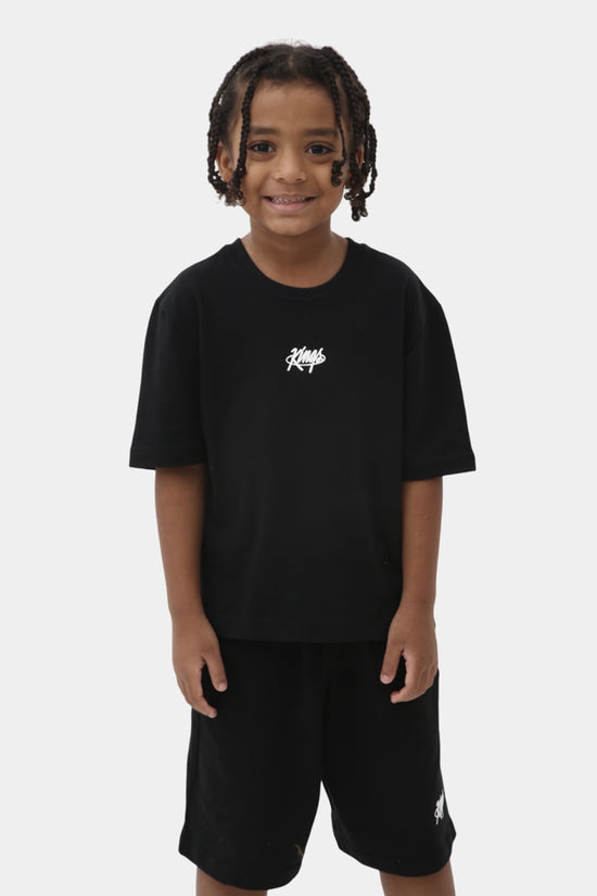 Kings Kids Set – Black (Tee + Shorts)