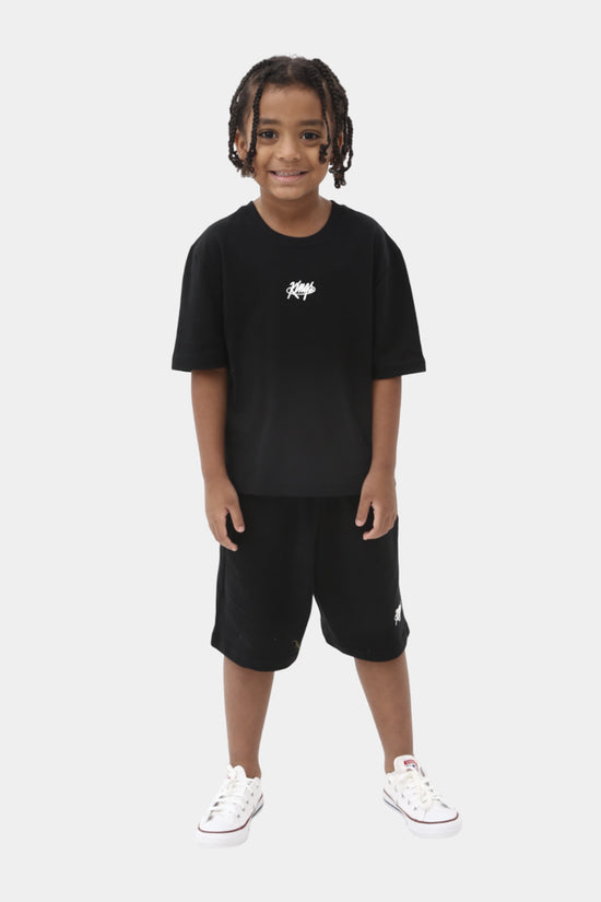 Kings Kids Set – Black (Tee + Shorts)