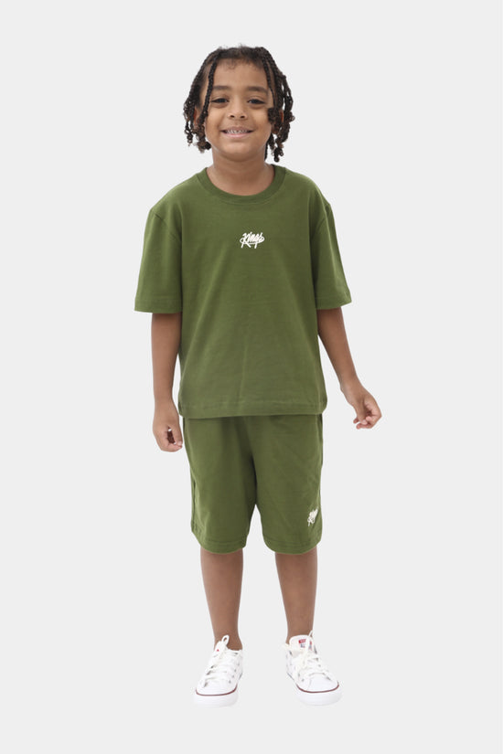 Kings Kids Set – Deep Green (Tee + Shorts)