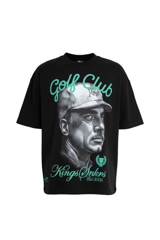 KINGS GOLF CLUB FACE T-SHIRT BLACK