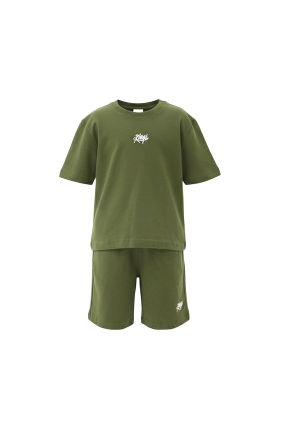 KINGS KIDS SET DEEP GREEN (TEE + SHORTS)