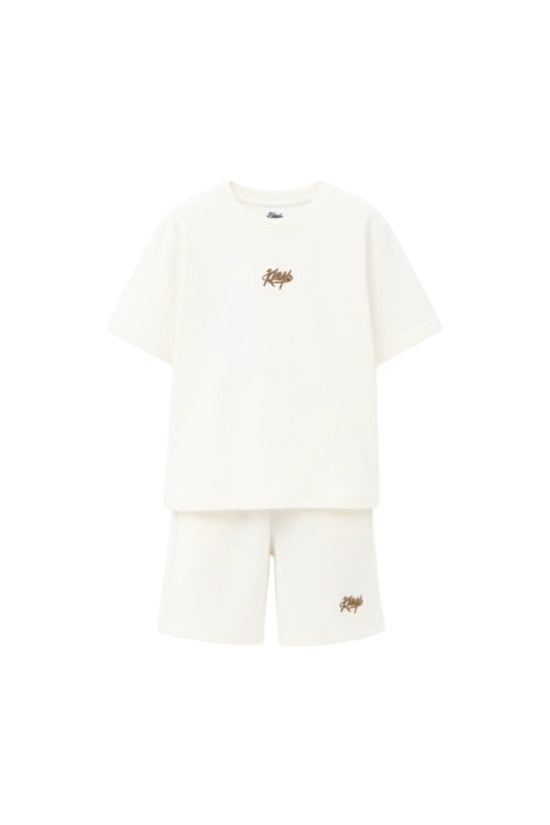 KINGS KIDS SET OFF-WHITE (TEE + SHORTS)